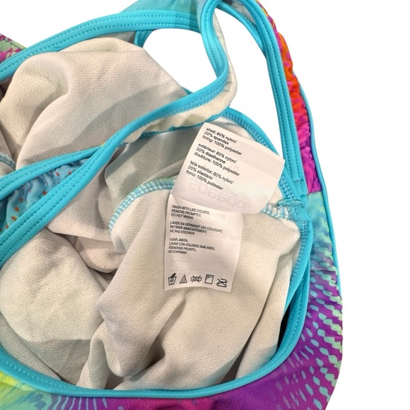 Speedo Girls One Piece Pink Blue Yellow Sports Swimsuit Swim Suit Size 10 - Picture 6 of 6